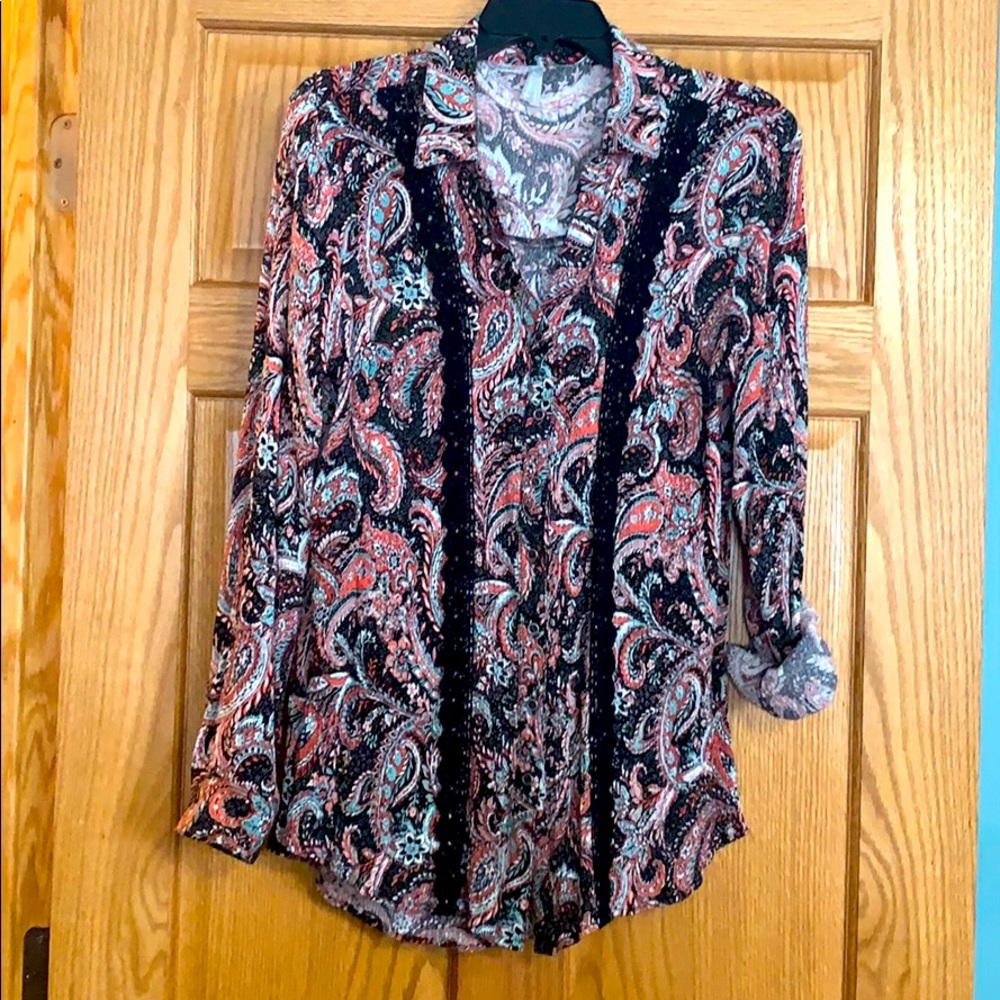 Vanity button down blouse